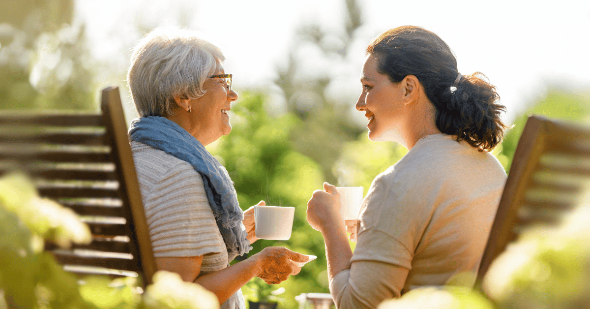 An empty nester talks to her aging mother about estate planning.